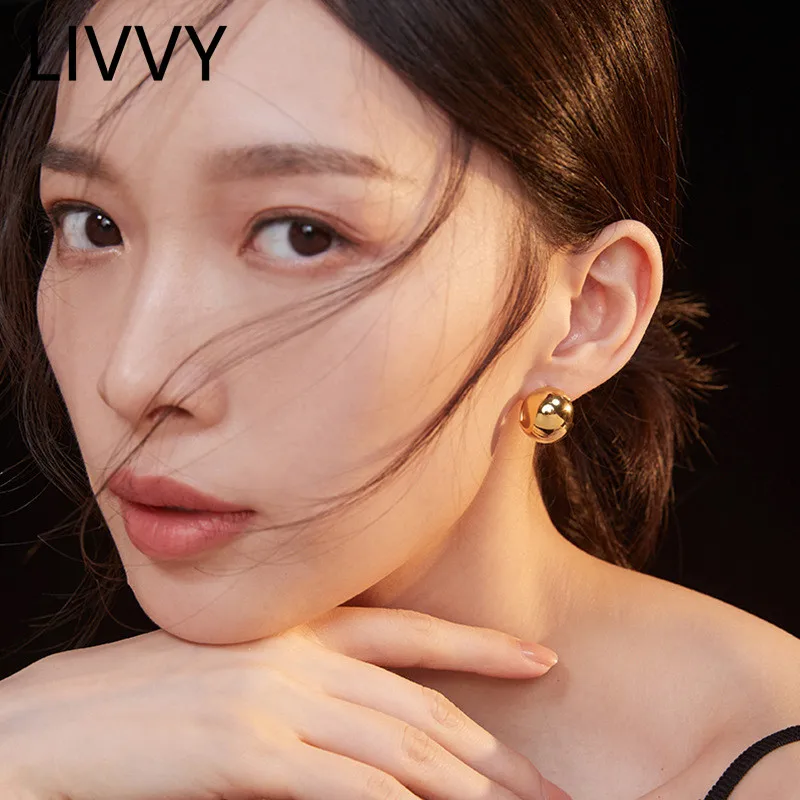 LIVVY серебряный цвет 2021 новые французские U-образные геометрические круглые