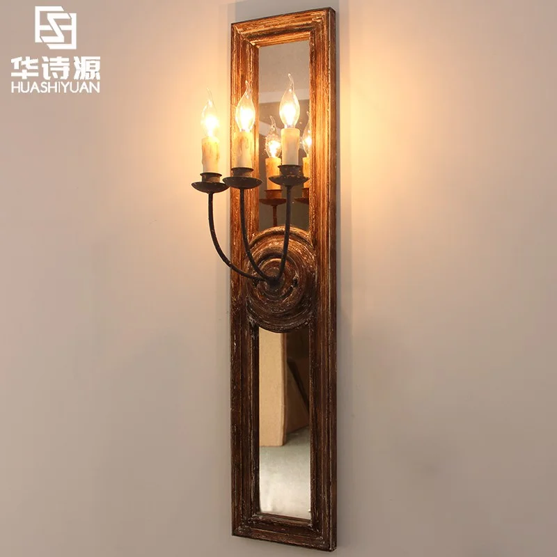 American country wall lamp retro solid wood bedroom bedside lamp villa corridor aisle living room antique mirror front lamp
American country wall lamp retro solid wood bedroom bedside lamp villa corridor aisle living room antique mirror front lamp