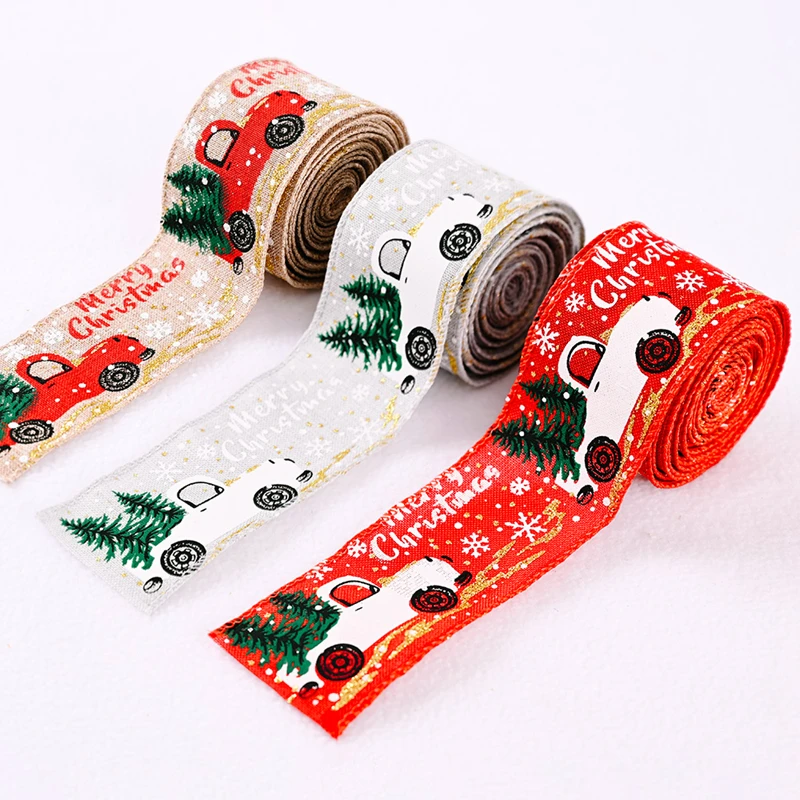 LuanQI Imitation Hemp Christmas Ribbon Xmas Tree Car Pattern Christmas Decoration Red Printing Ribbon Navidad 2021 New Year Gift
LuanQI Imitation Hemp Christmas Ribbon Xmas Tree Car Pattern Christmas Decoration Red Printing Ribbon Navidad 2021 New Year Gift