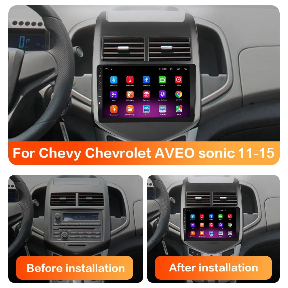 Автомагнитола 4 Гб + 64 DSP Android 9 0 GPS RDS мультимедийный плеер для Chevrolet Aveo 2 Sonic T300 2011-2015