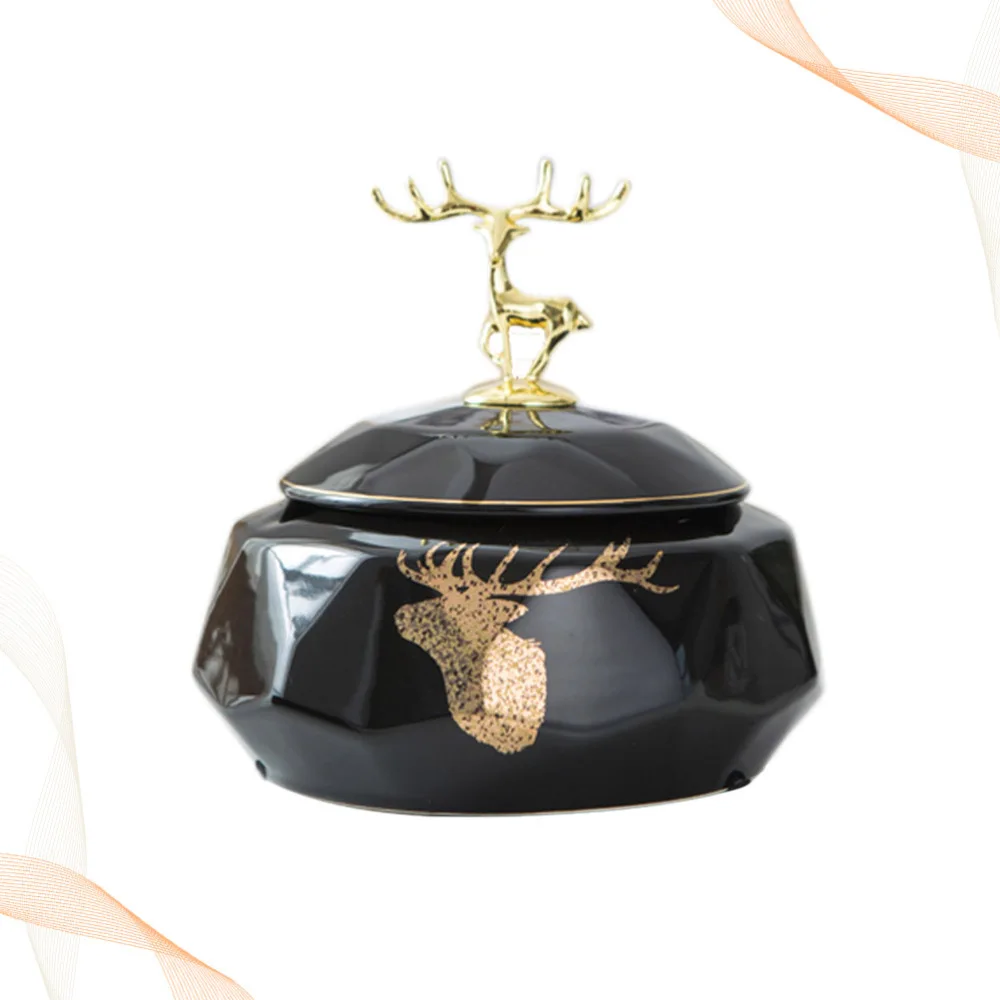 1PC Unique Cigarette Ashtray Ceramic Ash Tray Tea Table Ashtray Creative Tobacco Jar for Men (Black)
1PC Unique Cigarette Ashtray Ceramic Ash Tray Tea Table Ashtray Creative Tobacco Jar for Men (Black)