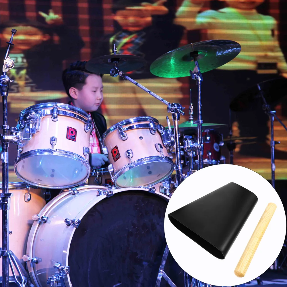 Black Cow Bell with Beater Loud Call Bells Drum Kit Accessory for Kids Adults 
Black Cow Bell with Beater Loud Call Bells Drum Kit Accessory for Kids Adults