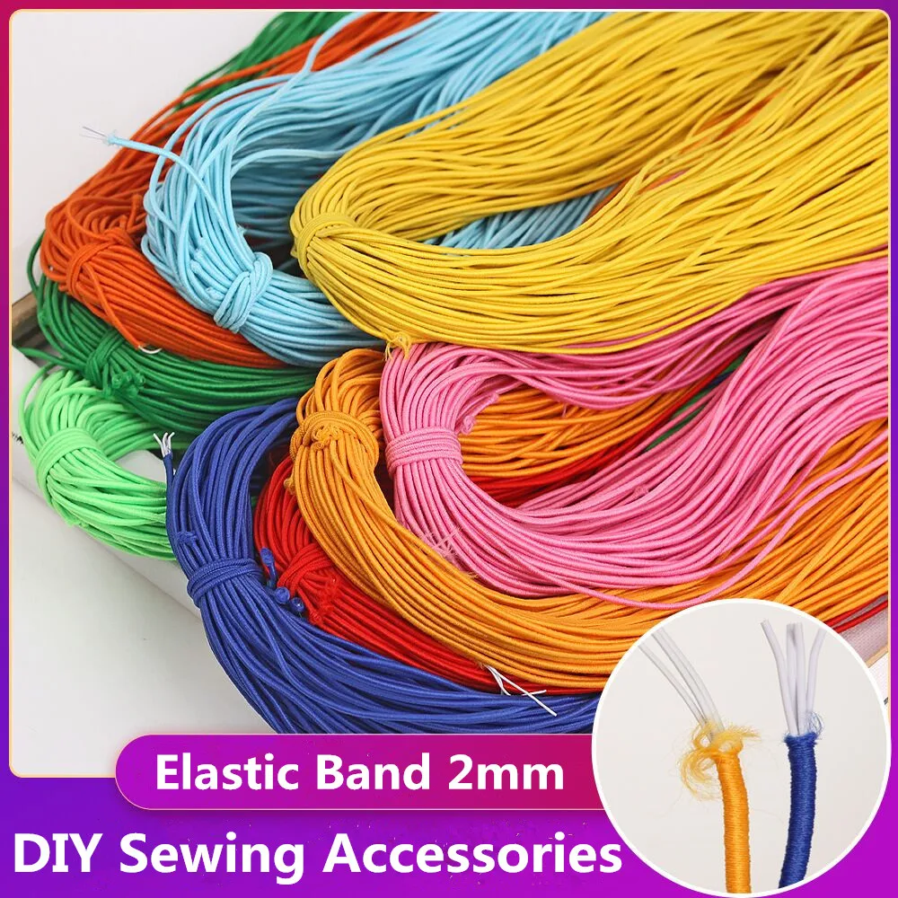 5M 2mm Colorful Round Elastic Band Round Elastic Rope High-Elastic Rubber Band Elastic Line Waist Band DIY Sewing Accessories
5M 2mm Colorful Round Elastic Band Round Elastic Rope High-Elastic Rubber Band Elastic Line Waist Band DIY Sewing Accessories