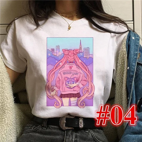 Summer Girls New Funny Cartoon T-shirt Female Harajuku Anime T Shirt Asian Size kawaii cute graphic girl gift tees vintage tops
Summer Girls New Funny Cartoon T-shirt Female Harajuku Anime T Shirt Asian Size kawaii cute graphic girl gift tees vintage tops