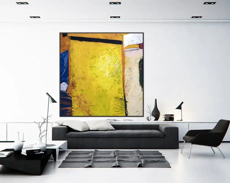 Фото Акриловая Картина на холсте Современная Абстрактная живопись большая настенная