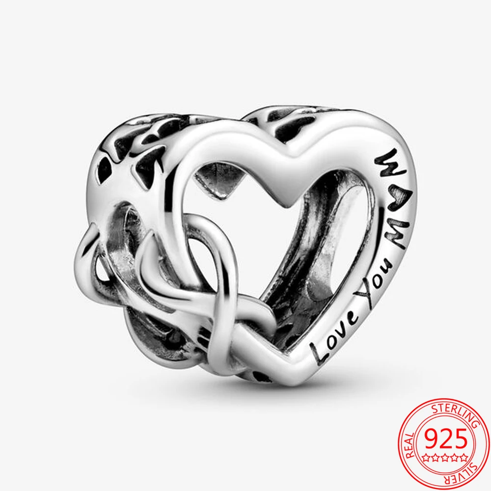 New 925 Sterling Silver Mom Eternity Symbol Heart Shape Charms Pendant Original Fit Pandora Bracelet for Women DIY Jewelry Gift
New 925 Sterling Silver Mom Eternity Symbol Heart Shape Charms Pendant Original Fit Pandora Bracelet for Women DIY Jewelry Gift