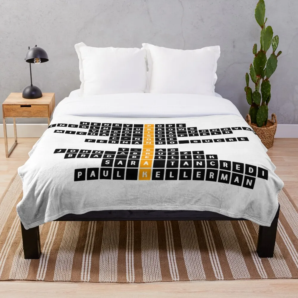 

Prison Break Characters Throw Blanket flannel Sherpa bedspread bedding sofa picnic fur soft blanket