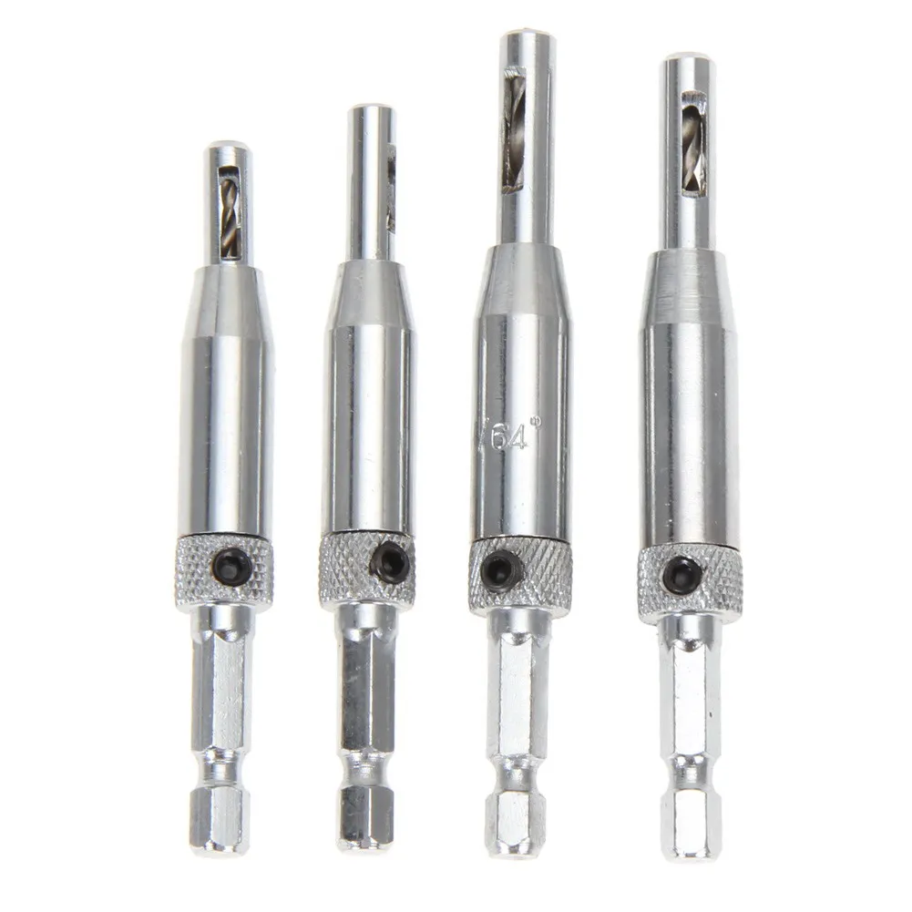 4 pcs HSS Self Centering Drill Bits Hinge Center Hexagon Drill Bits Door Cabinet Set Woodworking Positioning Hole Puncher Tool
4 pcs HSS Self Centering Drill Bits Hinge Center Hexagon Drill Bits Door Cabinet Set Woodworking Positioning Hole Puncher Tool