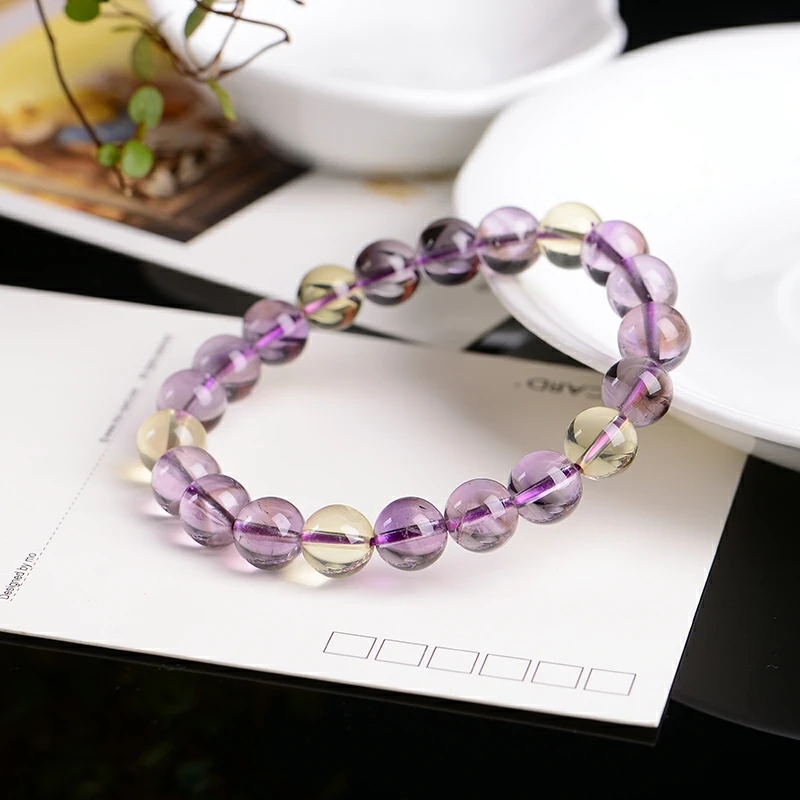 Genuine Natural Ametrine Quartz Yellow Purple Round Beads Bracelet Women Gift 9mm Gemstone Crystal Bracelet AAAAA
Genuine Natural Ametrine Quartz Yellow Purple Round Beads Bracelet Women Gift 9mm Gemstone Crystal Bracelet AAAAA