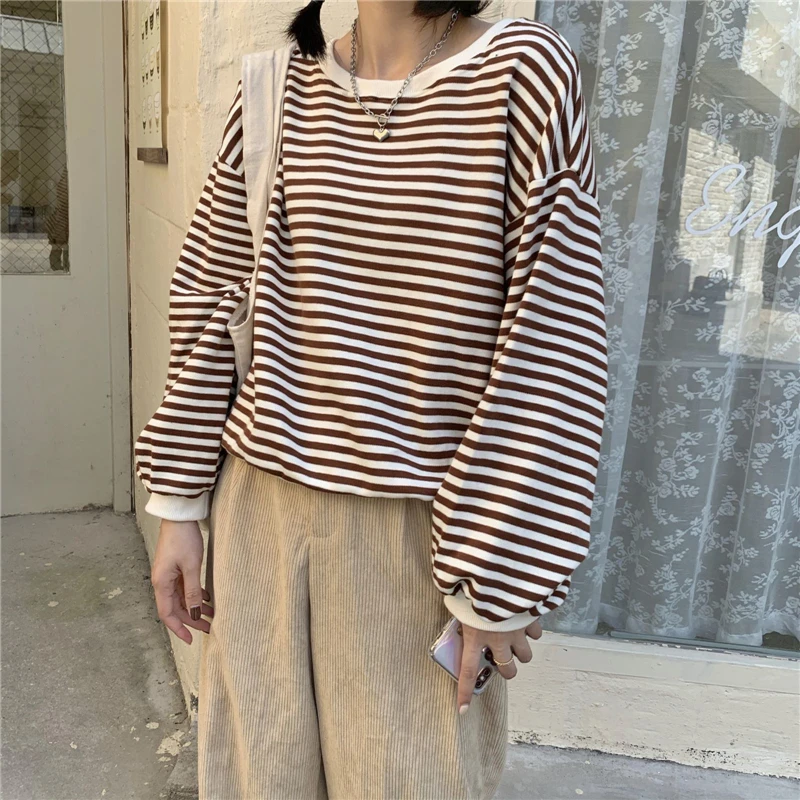 Autumn Women'S Hoodie Harajuku Gothic Striped Cotton Hoodie Streetwear Loose Kawaii Thin Ladies Sweatshirt 2021 Women'S Wear
Autumn Women'S Hoodie Harajuku Gothic Striped Cotton Hoodie Streetwear Loose Kawaii Thin Ladies Sweatshirt 2021 Women'S Wear