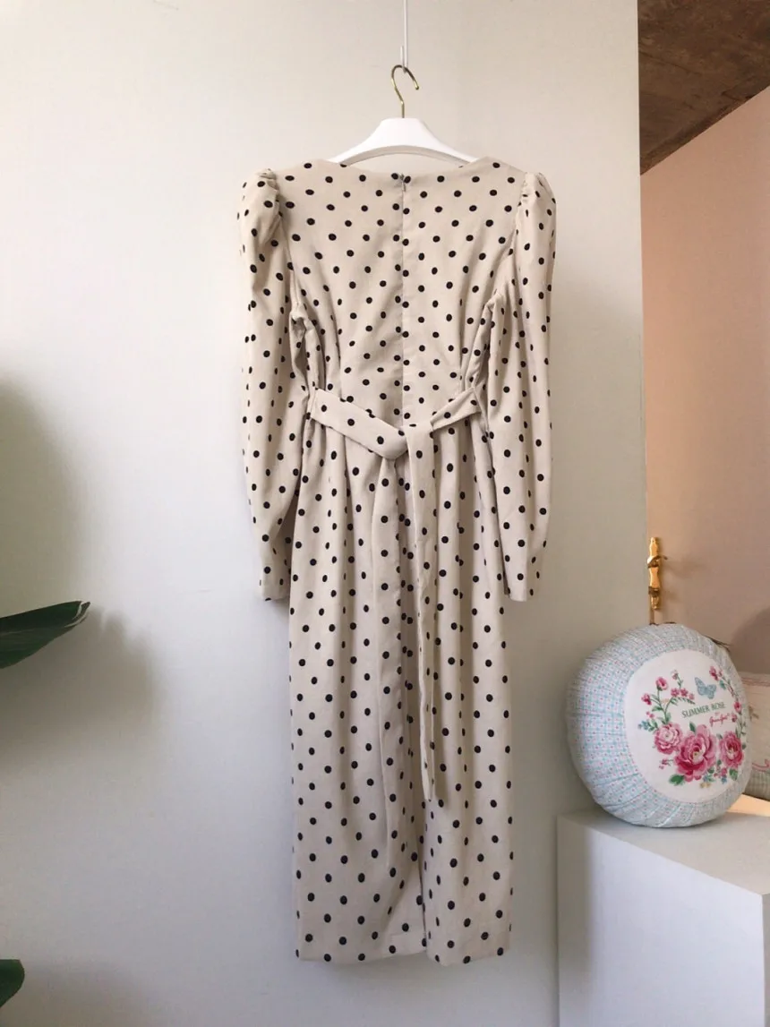 Women Casual Polka Dot Print A-Line Party Dresses French Style Spring Autumn Corduroy Eleagnt Lace-Up Slim Dress Fashion Vestido
Women Casual Polka Dot Print A-Line Party Dresses French Style Spring Autumn Corduroy Eleagnt Lace-Up Slim Dress Fashion Vestido