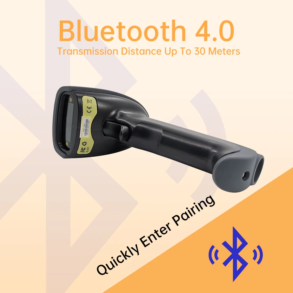 Сканер штрих-кода с функцией считывания штрих-кодов кронштейном 1D USB 2 4G Bluetooth от
