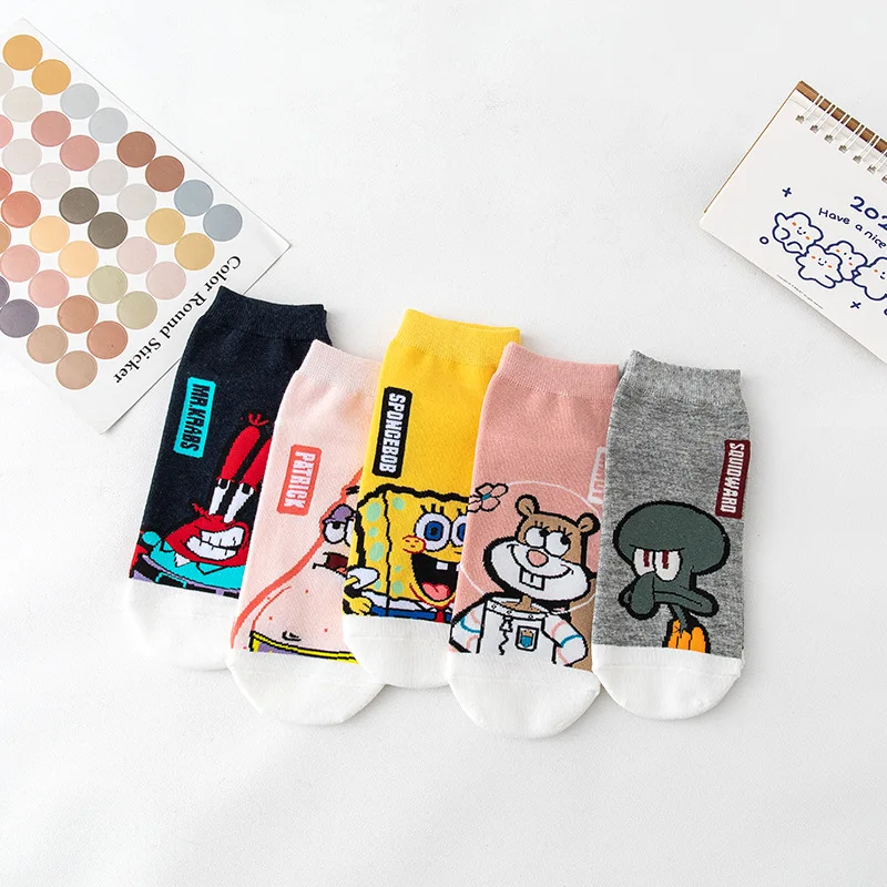 

Spongebob Socks Cartoon Low Cut Ankle Socks Patrick SpongeBob SquarePants Squidward Sandy Cheeks Socks for Kids Gift Toy