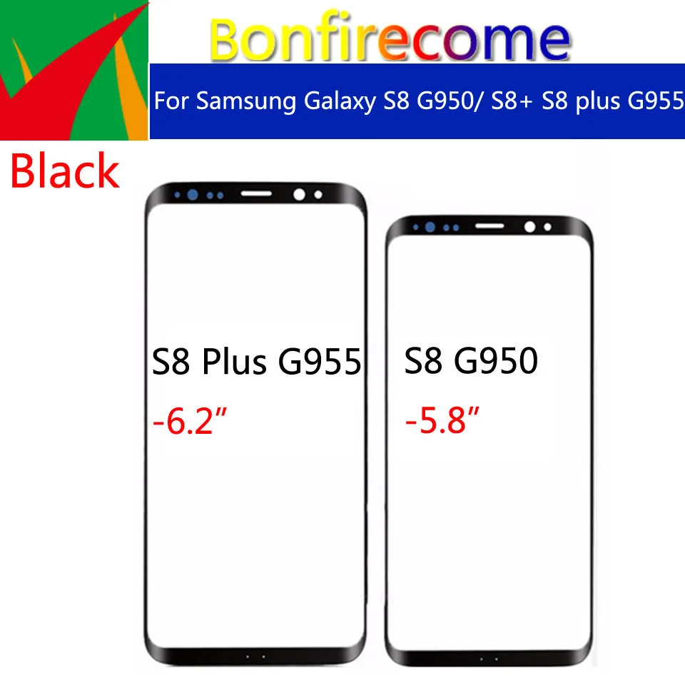 

10pcs\lot For Samsung Galaxy S8 G950 G950F G950U Touch Screen Front Panel Glass Lens LCD Outer Glass For S8+ S8 plus G955F G955