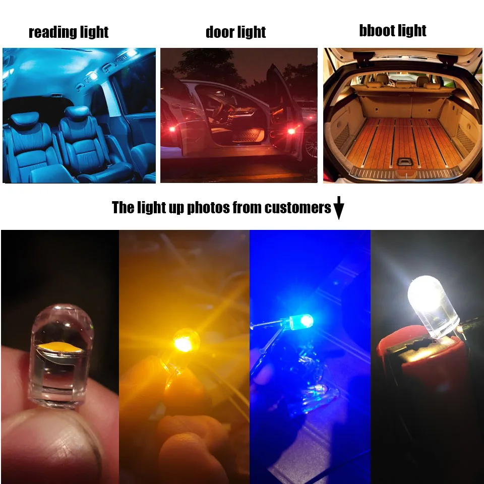 4Pcs Clear Led W5W T10 Cob Glass Car Light Bulb 6000K White Auto Automobiles License Plate Lamp Dome Light Reading DRL Style 12V
4Pcs Clear Led W5W T10 Cob Glass Car Light Bulb 6000K White Auto Automobiles License Plate Lamp Dome Light Reading DRL Style 12V