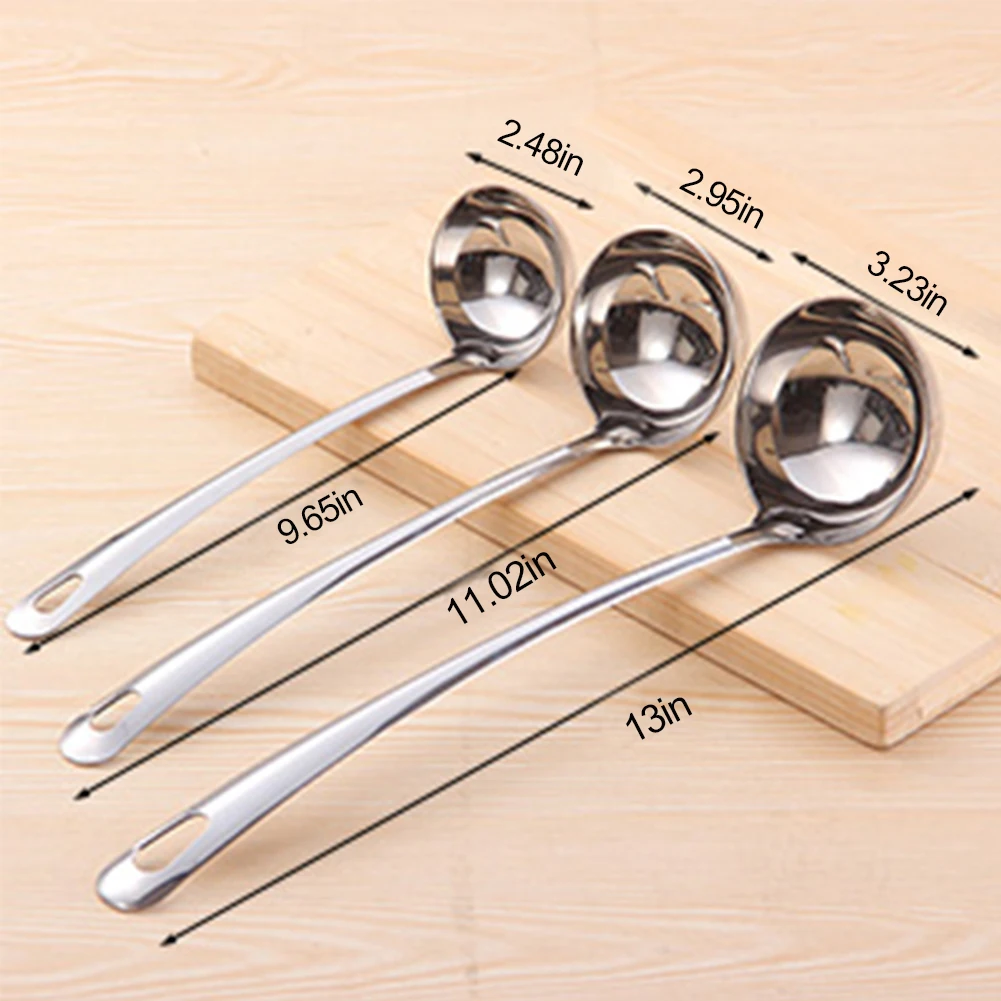 1pcs Stainless Steel Long Handle Thicken Ladle Spoon Big Soup Ladle Useful Kitchen Cooking Tool Utensil Tool Soup Spoon
1pcs Stainless Steel Long Handle Thicken Ladle Spoon Big Soup Ladle Useful Kitchen Cooking Tool Utensil Tool Soup Spoon