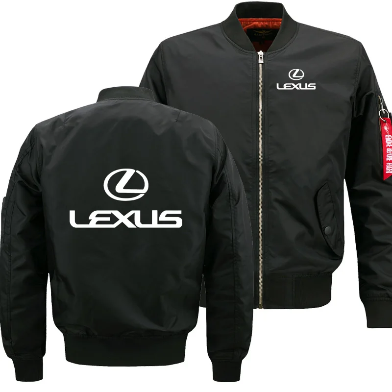 Фото Куртка мужская Летающая приталенная с логотипом автомобиля Lexus в стиле хип хоп