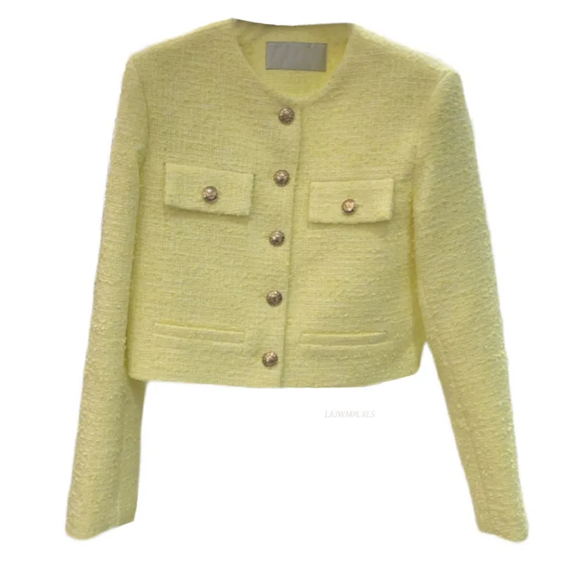 Temperament celebrity style tweed short Jacket Women 2021 Spring autumn New Casual retro Jacket Women elegant simple Female top
Temperament celebrity style tweed short Jacket Women 2021 Spring autumn New Casual retro Jacket Women elegant simple Female top