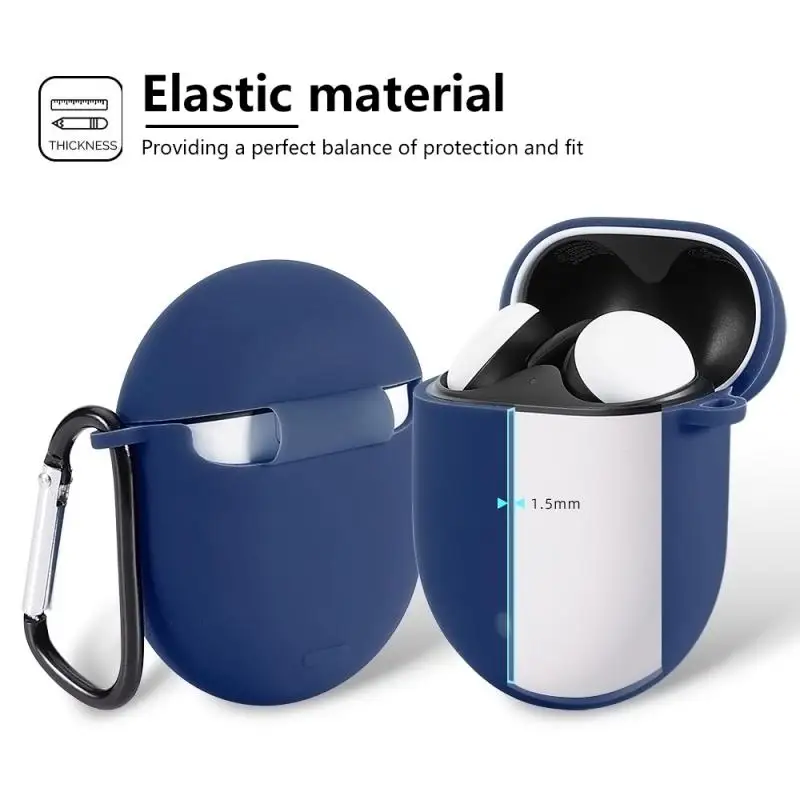 Protective Silicone Case Wireless Bluetooth Earphone Case Cover Headphone Case with metal hook for Google Pixel EarBuds Colorful
Protective Silicone Case Wireless Bluetooth Earphone Case Cover Headphone Case with metal hook for Google Pixel EarBuds Colorful