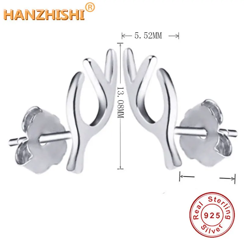 100% 925 Sterling Silver Antlers Guard Stud Earrings For Women Simple Fashion Party Jewelry Pendiente de plata de ley 925 
100% 925 Sterling Silver Antlers Guard Stud Earrings For Women Simple Fashion Party Jewelry Pendiente de plata de ley 925