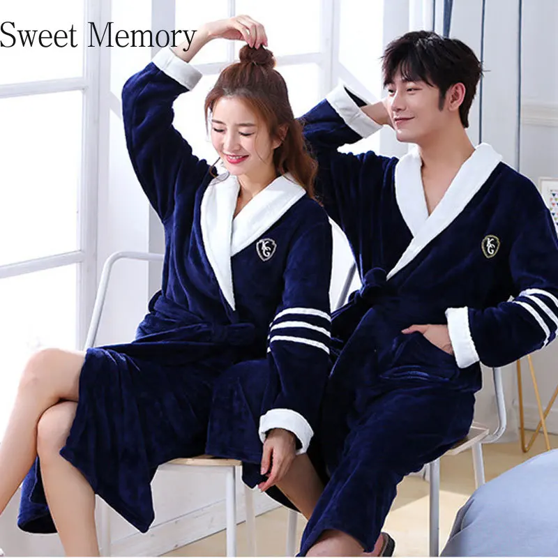 2020 Sweet Memory Women Men Pijamas Flannel Winter Thicken Warm Robes Lovers Home Clothes Nightgown Bathrobe Sleepwear
2020 Sweet Memory Women Men Pijamas Flannel Winter Thicken Warm Robes Lovers Home Clothes Nightgown Bathrobe Sleepwear