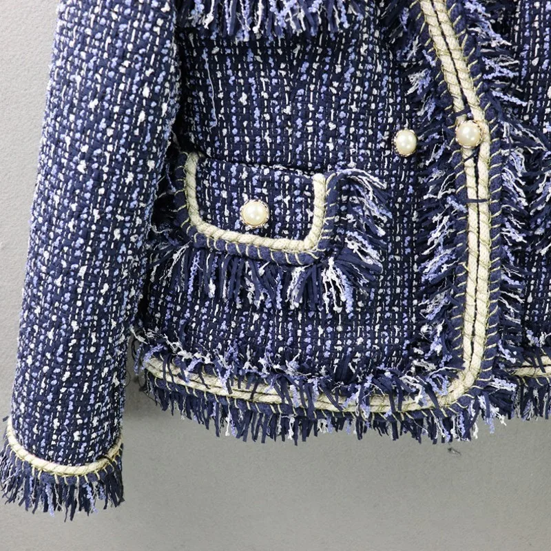 High Quality Brand Women Set Fashion Tweed Tassel Jacket A Line Skirt Two Piece Outfits Business Office Lady Skirt Set XS-XL
High Quality Brand Women Set Fashion Tweed Tassel Jacket A Line Skirt Two Piece Outfits Business Office Lady Skirt Set XS-XL