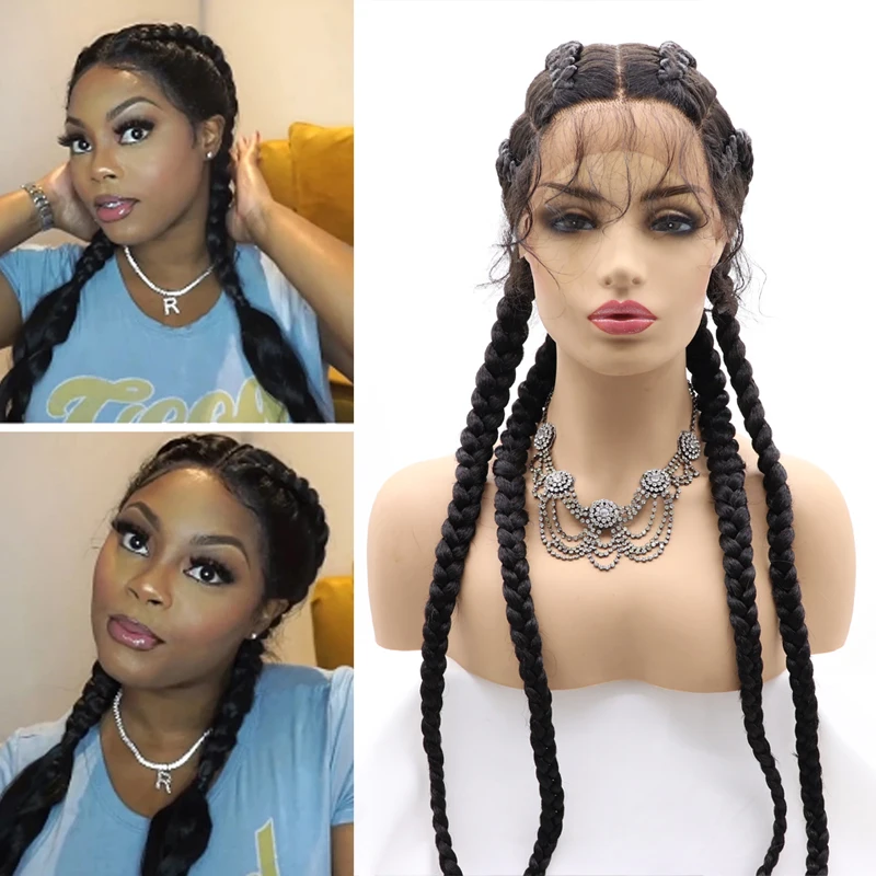 Струйный Черный Синтетический Плетеный передний парик на сетке для черных женщин двойной голландский Плетеный парики с детскими волосами ...
Струйный Черный Синтетический Плетеный передний парик на сетке для черных женщин двойной голландский Плетеный парики с детскими волосами ...