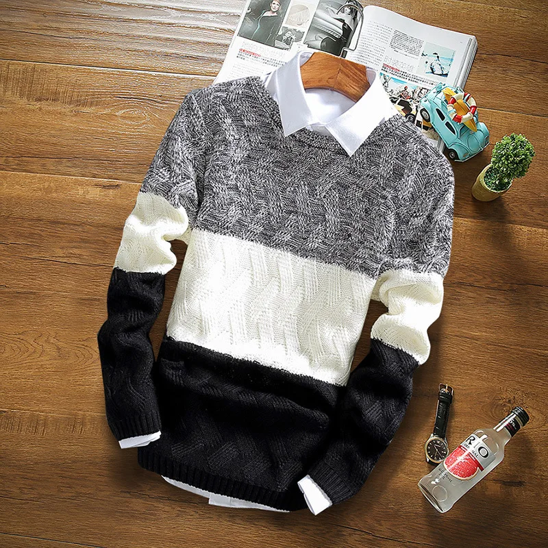 Men Sweater Knitted Sweater Mens Fashion Pullovers Autumn and Winter Men's Long Sleeve Sweater Korean comfort Youth casual 2021
Men Sweater Knitted Sweater Mens Fashion Pullovers Autumn and Winter Men's Long Sleeve Sweater Korean comfort Youth casual 2021