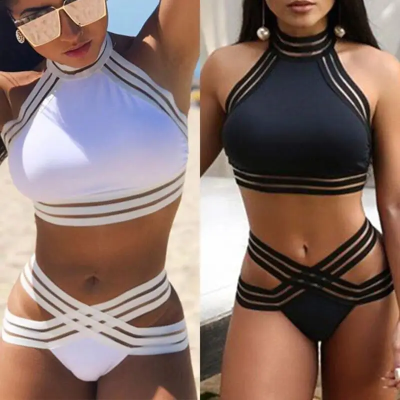 2021 Sexy Women 2pcs Bikini Set Solid High Waist Swimwear Push-up Padded Halter Swimsuit Beachwear Summer Bathing Suit
2021 Sexy Women 2pcs Bikini Set Solid High Waist Swimwear Push-up Padded Halter Swimsuit Beachwear Summer Bathing Suit