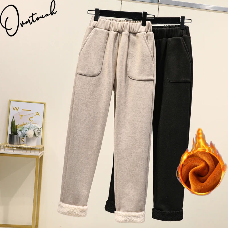 Overtouch Autumn Winter Oversize Long Pants Women Clothing Loose Casual Lady Trousers Elastic Waist Cotton Thicken Fleece Warm
Overtouch Autumn Winter Oversize Long Pants Women Clothing Loose Casual Lady Trousers Elastic Waist Cotton Thicken Fleece Warm