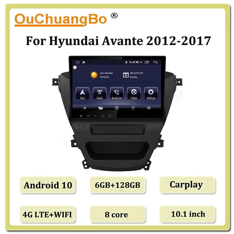 Автомобильная магнитола Ouchuangbo, головное устройство для Hyundai Avante 2012-2017, поддержка 8 ядер, 6 ГБ + 128 Гб, мультимедийный плеер Carplay
Автомобильная магнитола Ouchuangbo, головное устройство для Hyundai Avante 2012-2017, поддержка 8 ядер, 6 ГБ + 128 Гб, мультимедийный плеер Carplay