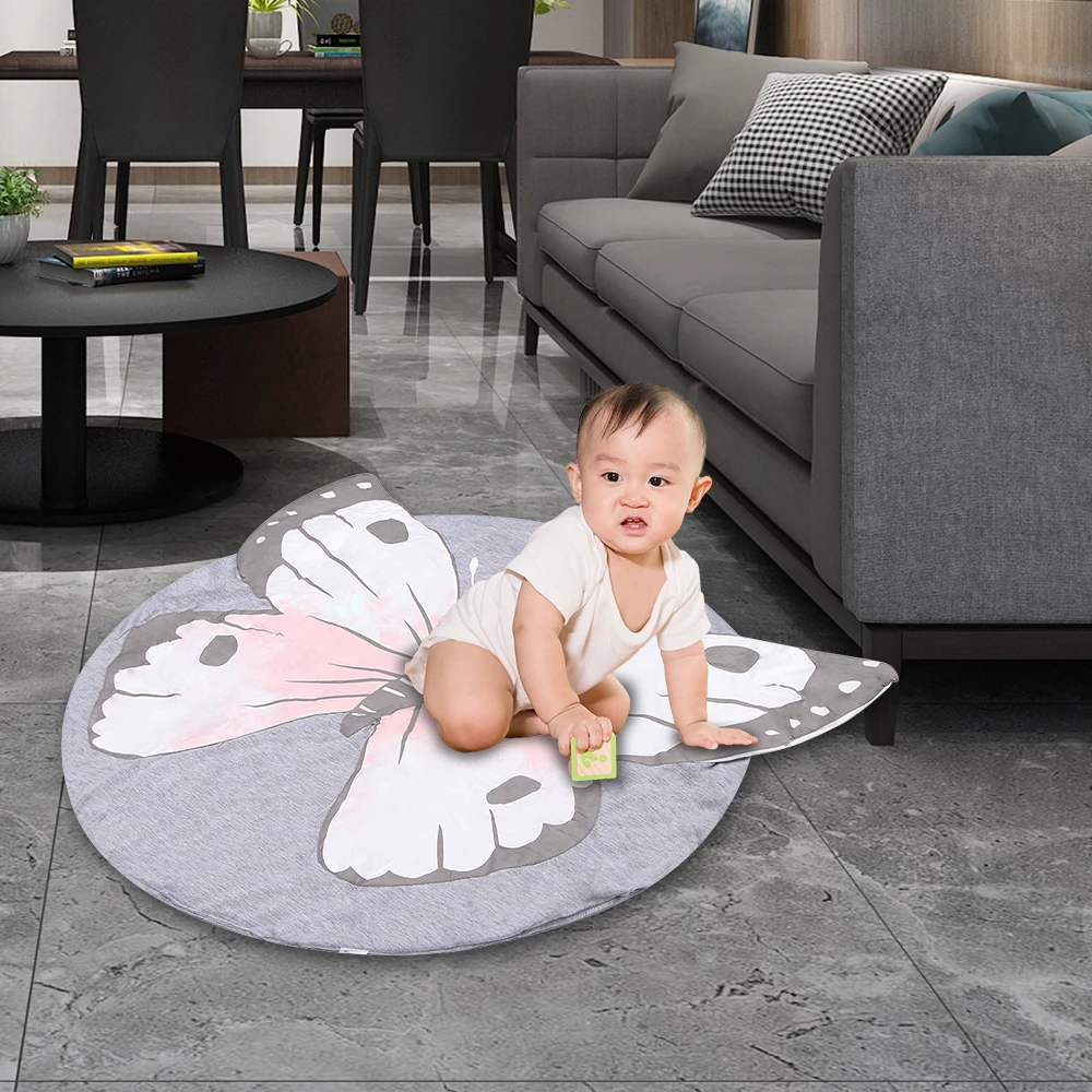90cm Baby Game Mat Round Carpet Rug Mat Cotton Butterfly Crawling Floor Blanket For Kid Room Decoration Gift 
90cm Baby Game Mat Round Carpet Rug Mat Cotton Butterfly Crawling Floor Blanket For Kid Room Decoration Gift