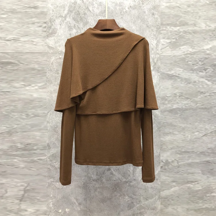 Women Wool Sweater 2021 Female Brief Stand Collar Slim False Two Piece Knitting Shirt Top New
Women Wool Sweater 2021 Female Brief Stand Collar Slim False Two Piece Knitting Shirt Top New