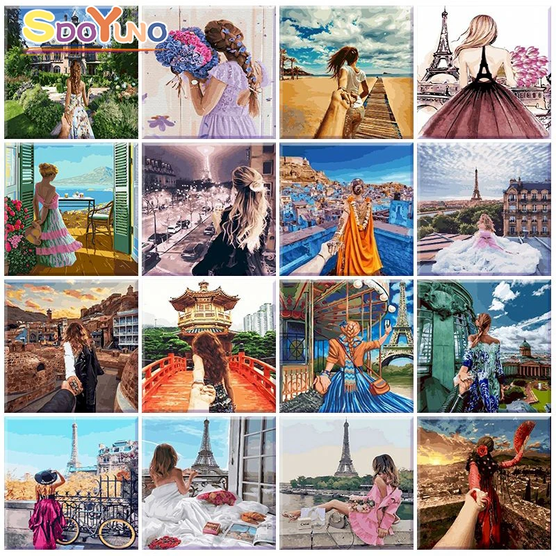 SDOYUNO Girl Painting By Numbers Scenery City Frame Canvas For Adults DIY Kit Drawing Picture Coloring By Number Decoration Art
SDOYUNO Girl Painting By Numbers Scenery City Frame Canvas For Adults DIY Kit Drawing Picture Coloring By Number Decoration Art