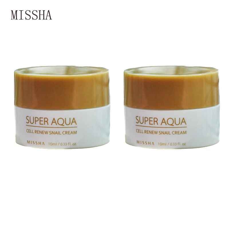 

MISSHA Super Aqua Cell Renew Snail Cream Sample 10ml Hyaluronic Acid Anti-aging Moisturizer Face Skin Care Korea Cosmetics