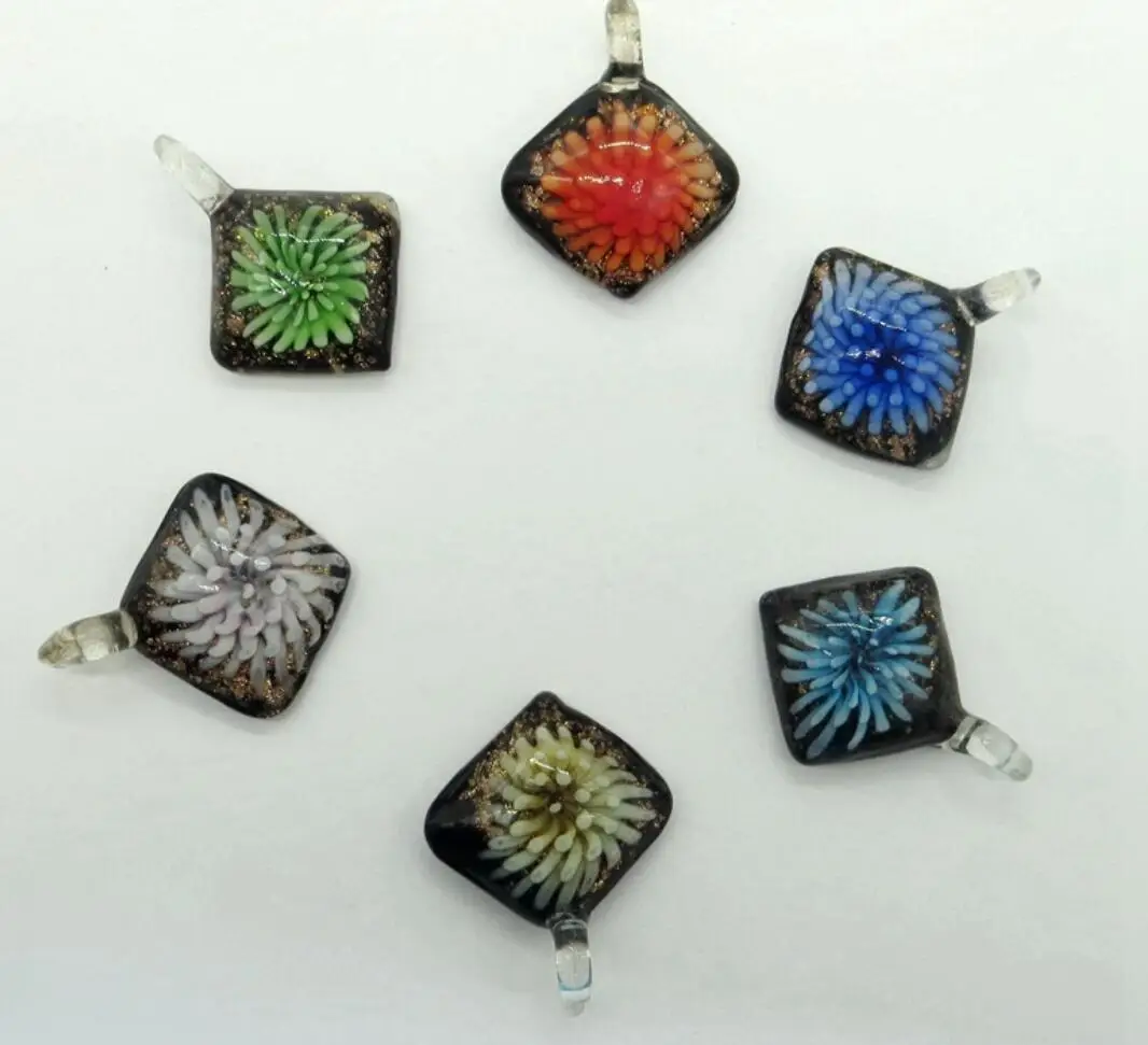 Wholesale 6pcs New Handmade Murano Lampwork Glass Square Liuli Pendant Fit Necklace Jewelry Gifts LL92
Wholesale 6pcs New Handmade Murano Lampwork Glass Square Liuli Pendant Fit Necklace Jewelry Gifts LL92