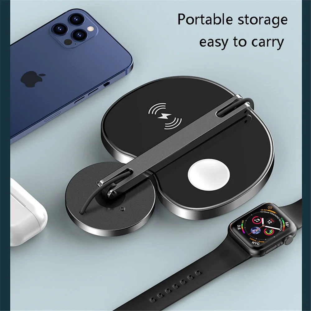 3 in 1 Magnetic Wireless Charger For Apple Watch iWatch AirPods Pro Magsafe Chargers Dock For iPhone12 Pro Max Wireless Charging
3 in 1 Magnetic Wireless Charger For Apple Watch iWatch AirPods Pro Magsafe Chargers Dock For iPhone12 Pro Max Wireless Charging