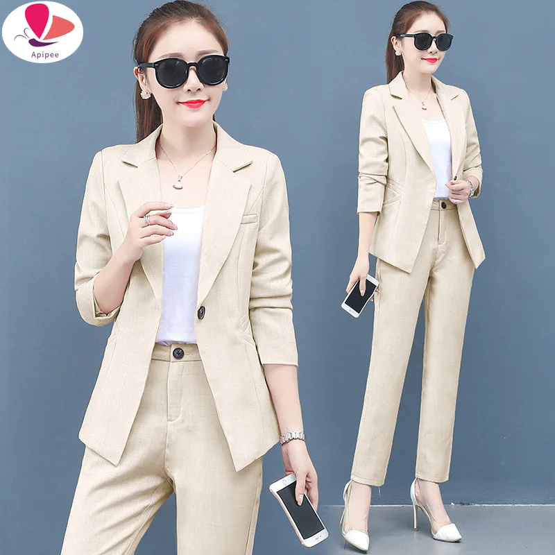 Chic Small Suit Female New Two-Piece Suit New Fashion Spring Women's OL Fashion Blazer Slim Pants Two-piece Set Suits Female
Chic Small Suit Female New Two-Piece Suit New Fashion Spring Women's OL Fashion Blazer Slim Pants Two-piece Set Suits Female