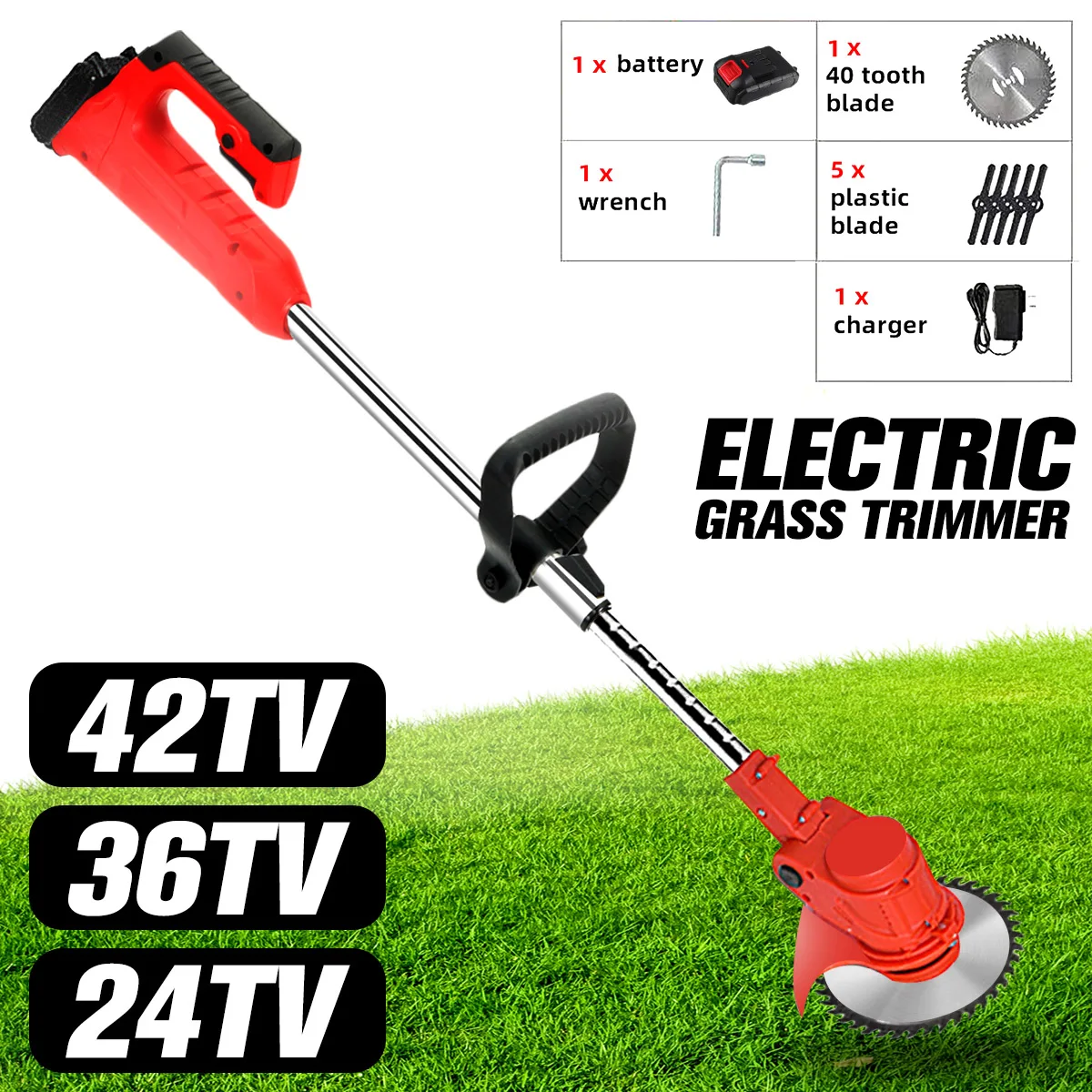 Cordless Electric Grass Trimmer 1880W Lawn Mower Brush Length Adjustable Cutter Garden Power Tools for 42V Makita Li-Ion Battery
Cordless Electric Grass Trimmer 1880W Lawn Mower Brush Length Adjustable Cutter Garden Power Tools for 42V Makita Li-Ion Battery