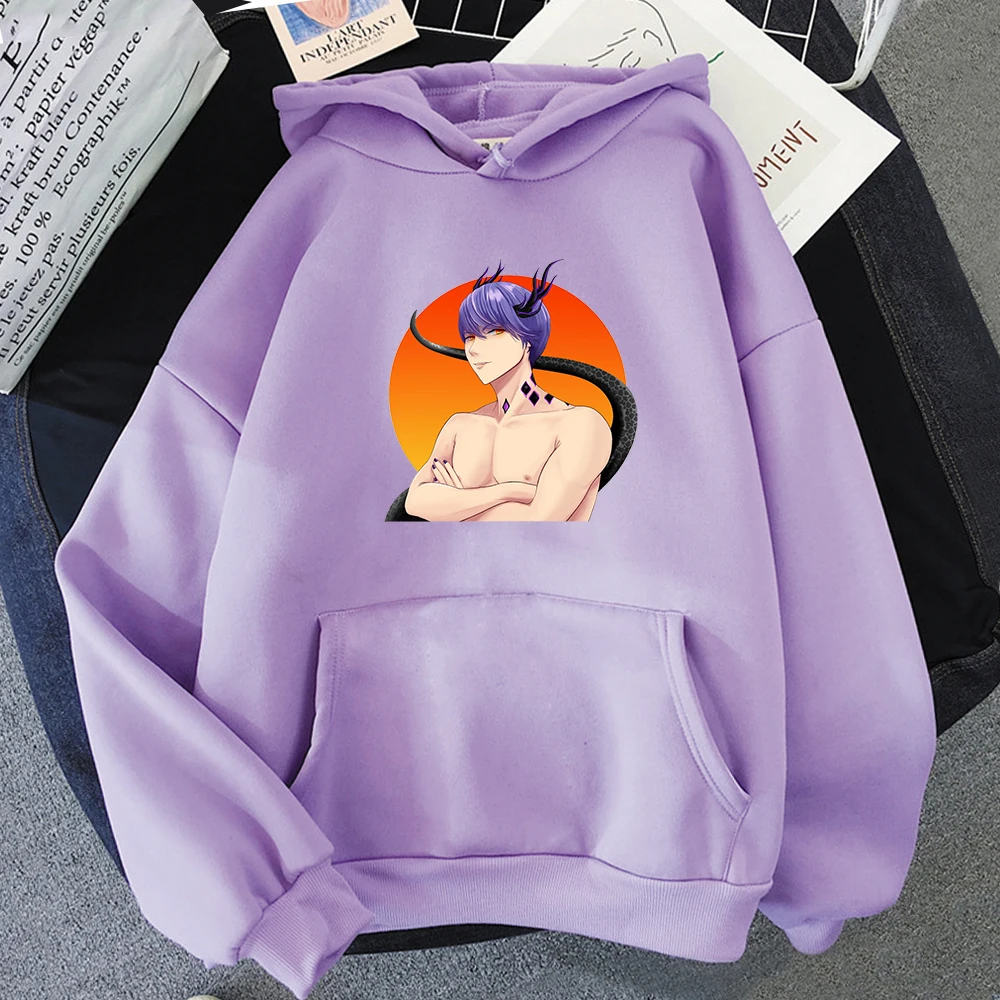 Забавный аниме Obey Me крутой мужской Блестящий пуловер толстовки Harajuku японский