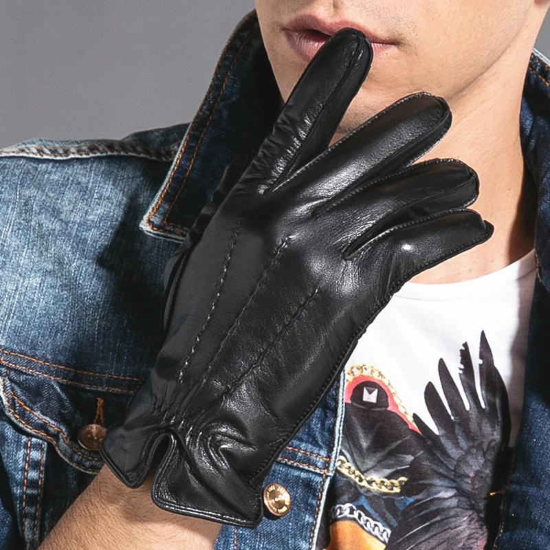 NH Winter Real Leather Gloves Men New Brand Black Fashion Warm Soft Driving Gloves High Quality Genuine Goatskin Mittens M019
NH Winter Real Leather Gloves Men New Brand Black Fashion Warm Soft Driving Gloves High Quality Genuine Goatskin Mittens M019