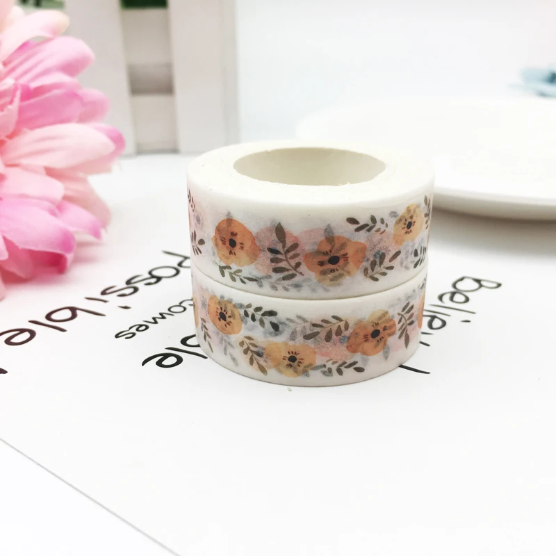 15mm*10m Creative Cute orange flowers Washi Tape Japanese Decorative Adhesive Masking Tapes Paper DIY sticker
15mm*10m Creative Cute orange flowers Washi Tape Japanese Decorative Adhesive Masking Tapes Paper DIY sticker