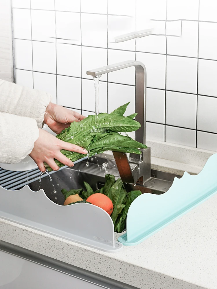 Kitchen Sink Water Splash Guards Silicone Waterproof Dish Fruit Vegetable Washing Board Baffle Bathroom Splashproof Baffle Board
Kitchen Sink Water Splash Guards Silicone Waterproof Dish Fruit Vegetable Washing Board Baffle Bathroom Splashproof Baffle Board