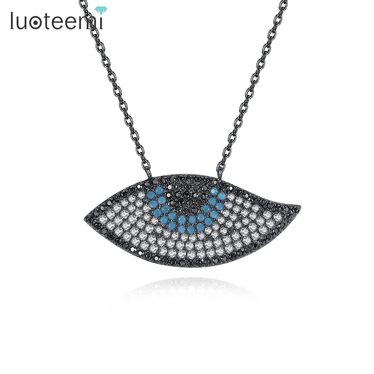 LUOTEEMI Black Gun Color New Fashion Evil Eye Pendant Cubic Zirconia Rhinestone Charm Choker Necklace For Women Christmas Gift
LUOTEEMI Black Gun Color New Fashion Evil Eye Pendant Cubic Zirconia Rhinestone Charm Choker Necklace For Women Christmas Gift