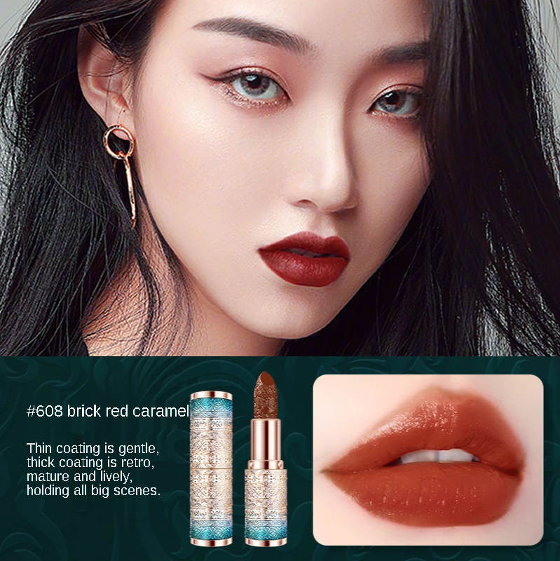 Chinese Style Carved Embossed Mouth Red Lasting Non-lost Lipstick Velvet Matte Mouth Red Chen Ting Li Jiaqi with West West
Chinese Style Carved Embossed Mouth Red Lasting Non-lost Lipstick Velvet Matte Mouth Red Chen Ting Li Jiaqi with West West