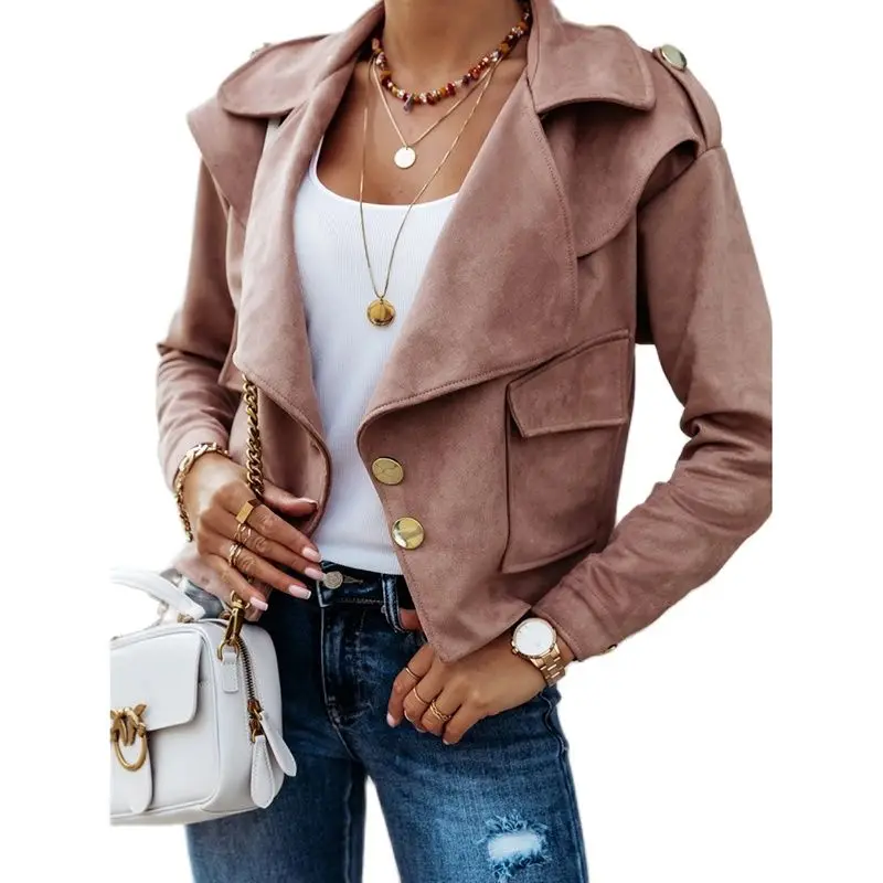 2021Spring Autumn Explosive Autumn And Winter Long-sleeved Lapel Deerskin Velvet Button Jacket Women Drop Shipping
2021Spring Autumn Explosive Autumn And Winter Long-sleeved Lapel Deerskin Velvet Button Jacket Women Drop Shipping
