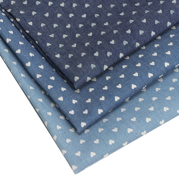 Denim Fabric By Yard Polyester Cotton Printed Thin Denim Sheet Small Heart Pattern for Jeans Dress Cap Decoration 90*145cm/Pc
Denim Fabric By Yard Polyester Cotton Printed Thin Denim Sheet Small Heart Pattern for Jeans Dress Cap Decoration 90*145cm/Pc