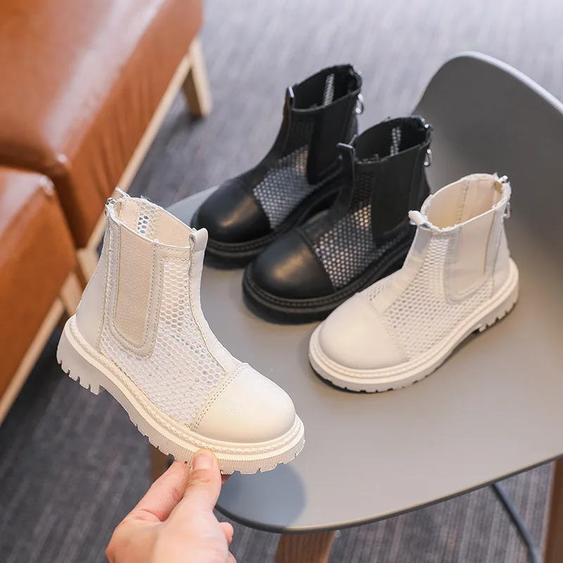 Summer New Mesh Girl Boots Hollow Out Children Chelsea Boots Casual Autumn Leather School Girls Shoes Kids Motorcycle Boots
Summer New Mesh Girl Boots Hollow Out Children Chelsea Boots Casual Autumn Leather School Girls Shoes Kids Motorcycle Boots