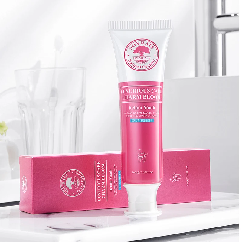 Cherry Blossom Whitening Toothpaste Refreshes Breath Oral Hygien Cleansing Tooth Removes Stains Plaque Gentle Toothpaste 100g
Cherry Blossom Whitening Toothpaste Refreshes Breath Oral Hygien Cleansing Tooth Removes Stains Plaque Gentle Toothpaste 100g