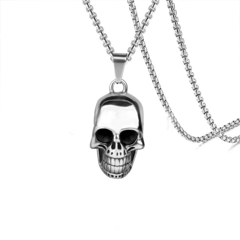 European And American Fashion Temperament Exaggerated Stainless Steel Retro Skull Pendant Necklace
European And American Fashion Temperament Exaggerated Stainless Steel Retro Skull Pendant Necklace